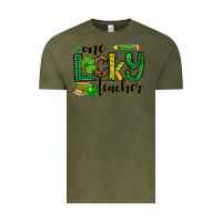 Vintage Olive St. Patrick's One lucky Teacher Vintage Tee - OliviaCreatesArt