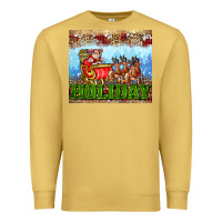 Antique Gold holiday and santa. claus Premium Sweatshirt - AdoDesignShop