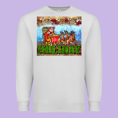 Holiday And Santa. Claus Premium Sweatshirt Designed By Adodesignshop