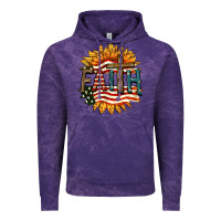 Cloud Purple Faith USA Vintage Hoodie - FaDigitalArtStudio