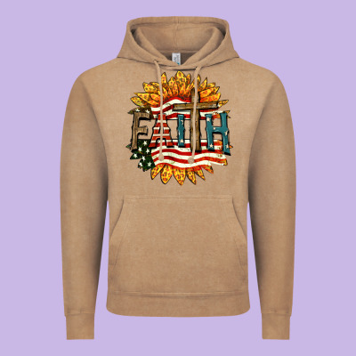 Faith Usa Vintage Hoodie Designed By Fadigitalartstudio