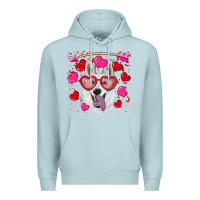 Blue Mist valentine's day  white shepherd Premium Hoodie - RanaPortraitStore