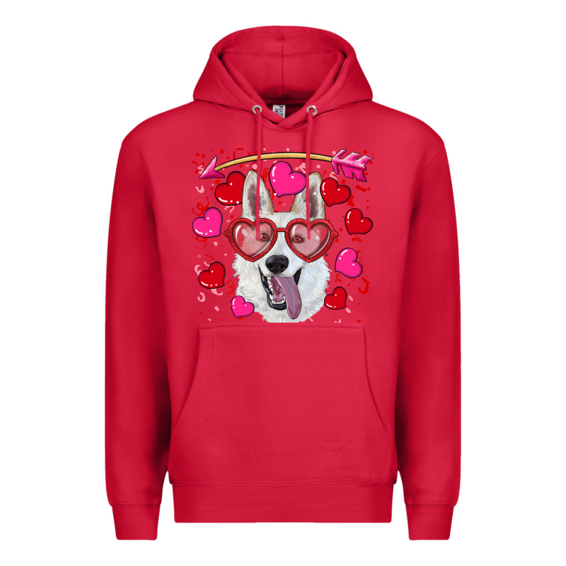 Valentine's Day  White Shepherd Premium Hoodie by RanaPortraitStore | Teevron