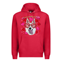 Cardinal valentine's day  white shepherd Premium Hoodie - RanaPortraitStore