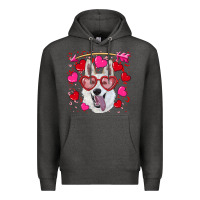 Charcoal Heather valentine's day  white shepherd Premium Hoodie - RanaPortraitStore