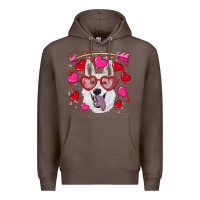 Coffee valentine's day  white shepherd Premium Hoodie - RanaPortraitStore