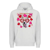 Dove Grey valentine's day  white shepherd Premium Hoodie - RanaPortraitStore