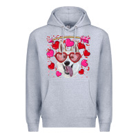 Heather Grey valentine's day  white shepherd Premium Hoodie - RanaPortraitStore