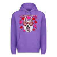 Purple valentine's day  white shepherd Premium Hoodie - RanaPortraitStore
