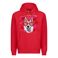 Red valentine's day  white shepherd Premium Hoodie - RanaPortraitStore