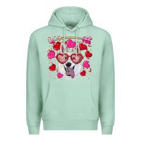 Seafoam valentine's day  white shepherd Premium Hoodie - RanaPortraitStore