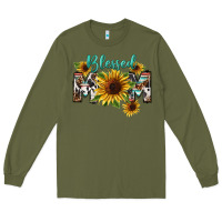 Army Green Blessed mom Mother's Day Long Sleeve Tee - FaDigitalArtStudio
