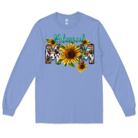 Colony Blue Blessed mom Mother's Day Long Sleeve Tee - FaDigitalArtStudio