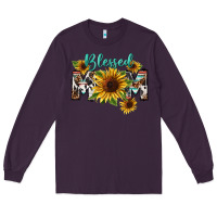 Plum Blessed mom Mother's Day Long Sleeve Tee - FaDigitalArtStudio