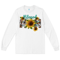 White Blessed mom Mother's Day Long Sleeve Tee - FaDigitalArtStudio