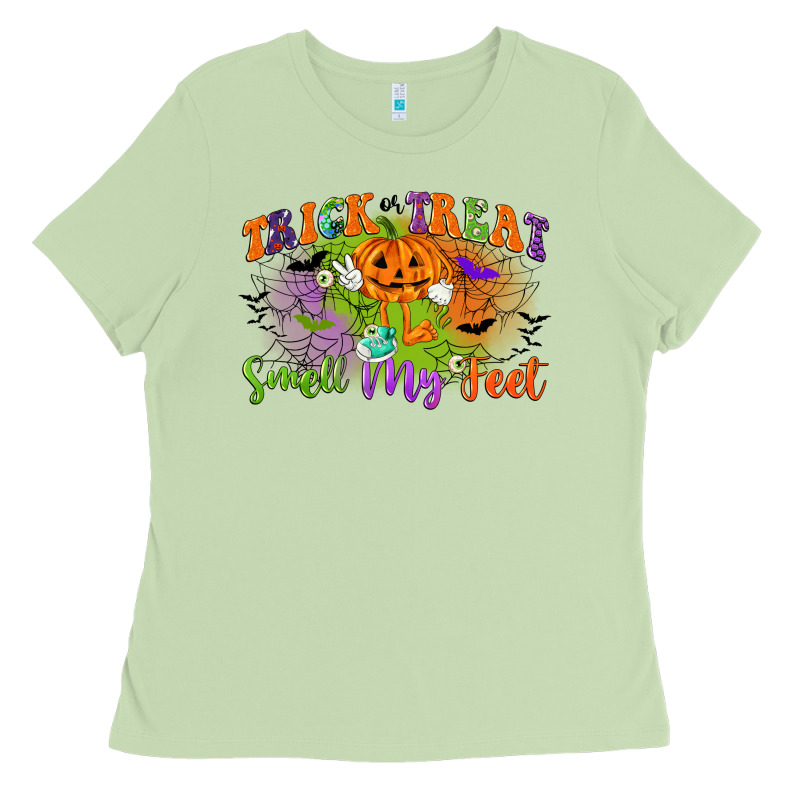 Trick Or Treat Smell My Feet Ladies Tee by CowGirlArtShop | Teevron
