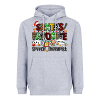 Heather Grey santas favorite speech therapist Heavyweight Hoodie - AdoDesignShop