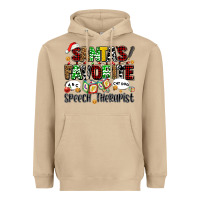 Santas Favorite Speech Therapist Heavyweight Hoodie | Teevron
