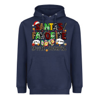 Navy santas favorite speech therapist Heavyweight Hoodie - AdoDesignShop