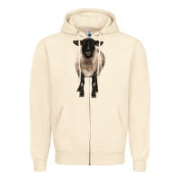 Sandshell suffolk ewe front Zipper Hoodie - BarkalooDesign