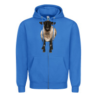 True Royal suffolk ewe front Zipper Hoodie - BarkalooDesign