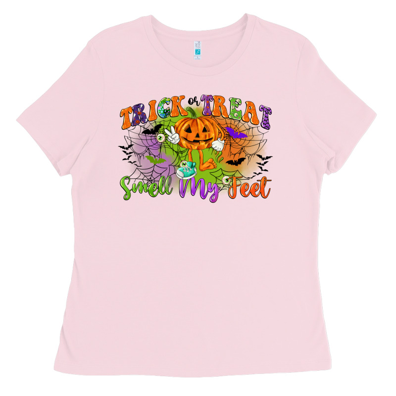Trick Or Treat Smell My Feet Ladies Tee by CowGirlArtShop | Teevron
