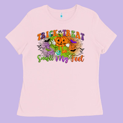 Trick Or Treat Smell My Feet Ladies Tee Designed By Cowgirlartshop