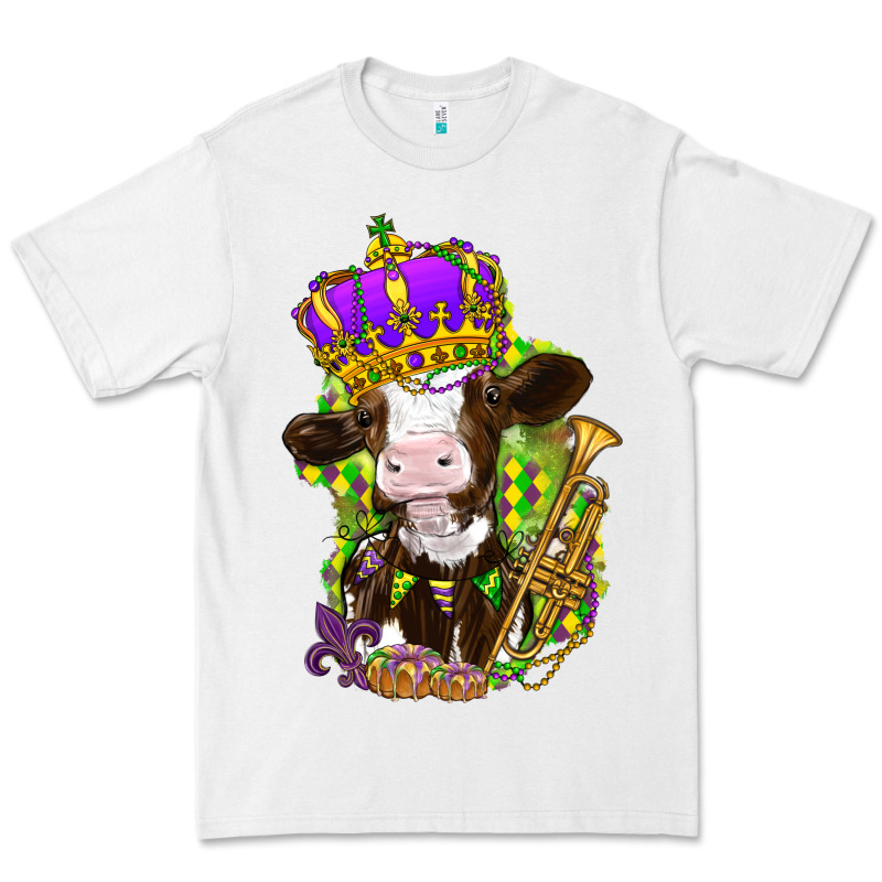 Mardi Gras Cow Premium Tee by HowdyJamesFarm | Teevron
