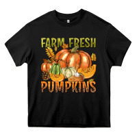 Black Farm Fresh Pumpkins Heavy Core Tee - texasbilliewilder