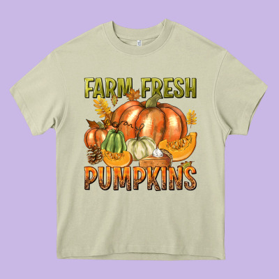 Farm Fresh Pumpkins Heavy Core Tee Designed By Texasbilliewilder