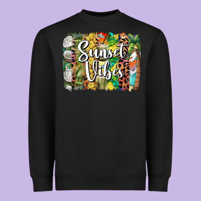 Sunset Vibes Brush Stroke Heavyweight Sweatshirt Designed By Barkaloodesign