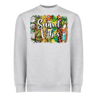 Heather Grey sunset vibes brush stroke Heavyweight Sweatshirt - BarkalooDesign