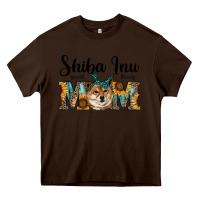 Chocolate Brown western shiba inu mom Heavy Core Tee - RanaPortraitStore
