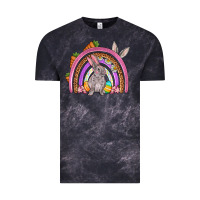 Cloud Black Easter rainbow Vintage Tee - OliviaCreatesArt