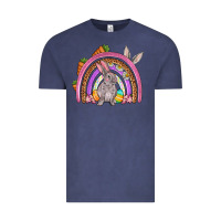 Vintage Denim Easter rainbow Vintage Tee - OliviaCreatesArt