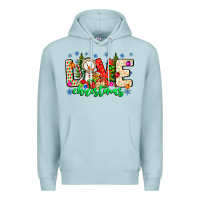 Blue Mist love Christmas Premium Hoodie - CowhideDigitalArt