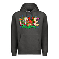 Charcoal Heather love Christmas Premium Hoodie - CowhideDigitalArt