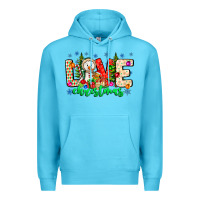 Ocean Blue love Christmas Premium Hoodie - CowhideDigitalArt