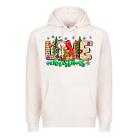 Pale Pink love Christmas Premium Hoodie - CowhideDigitalArt