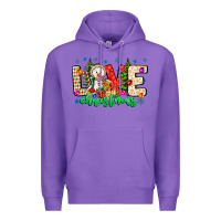 Purple love Christmas Premium Hoodie - CowhideDigitalArt