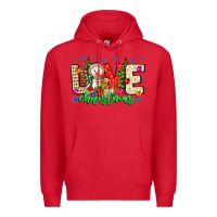 Red love Christmas Premium Hoodie - CowhideDigitalArt