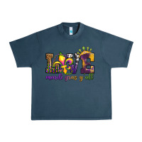 Midnight Navy love. ardi gras y'all Urban Heavy Tee - OliviaCreatesArt