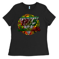 Black 1865 juneteenth Ladies Tee - CowGirlArtShop