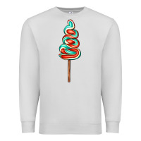 Dove Grey bluered lollipop Premium Sweatshirt - AdoDesignShop