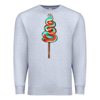 Heather Grey bluered lollipop Premium Sweatshirt - AdoDesignShop