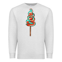 Oatmeal Heather bluered lollipop Premium Sweatshirt - AdoDesignShop