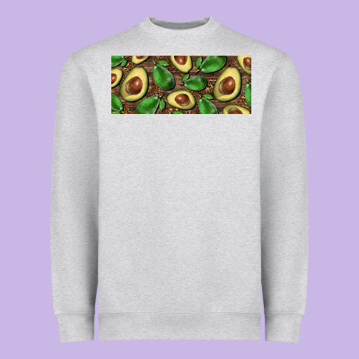 Avocados With Wood And Leopard Background 15 Oz Mug Heavyweight Sweatshirt Designed By Barkaloodesign