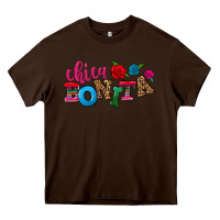Chocolate Brown Chica bonita Heavy Core Tee - NancyCooperArtShop