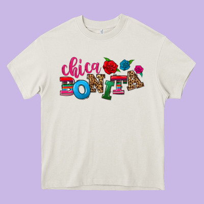 Chica Bonita Heavy Core Tee Designed By Nancycooperartshop
