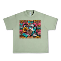 Oil Green nurse hearts Urban Heavy Tee - Jasminsmagicworld